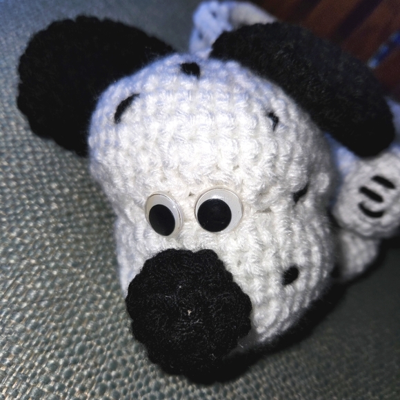 Handmade Toy Dalmation Puppy New Accessory Bag Crocheted - Picture 2 of 8